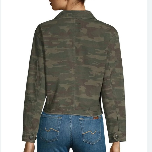 Sanctuary Cropped Camo Jacket Size Small Womens - Picture 2 of 8